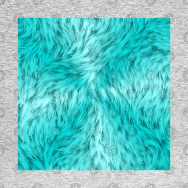 Bright Turquoise Fur Design by CraftyCatz